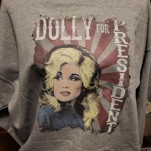 Gray Graphic Sweatshirt - Dolly for President